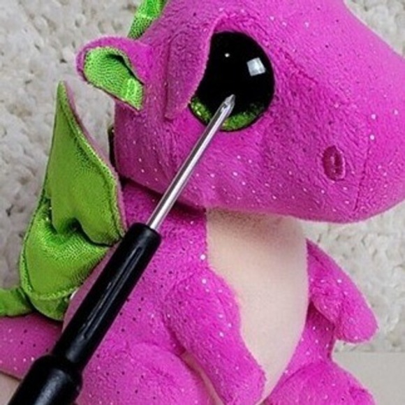 Ty Beanie Boos Darla Dragon and Fantasia Unicorn and Roxie Raccoon Plush Set - Picture 2 of 11